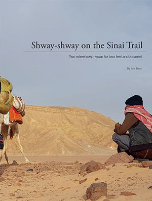 Overland Journal article by Lois Pryce about the Sinai desert