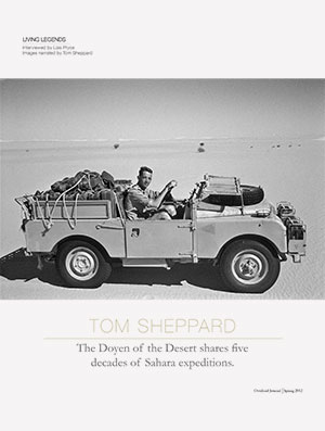 Overland Journal article by Lois Pryce about Tom Sheppard